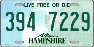 NH license plate 3947229