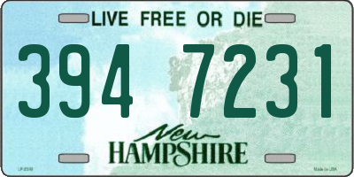 NH license plate 3947231