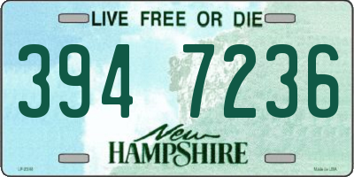 NH license plate 3947236