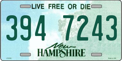 NH license plate 3947243