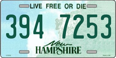 NH license plate 3947253