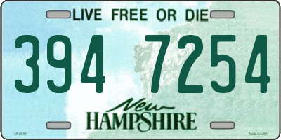 NH license plate 3947254