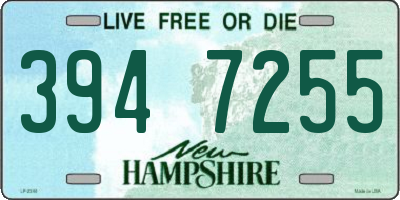NH license plate 3947255
