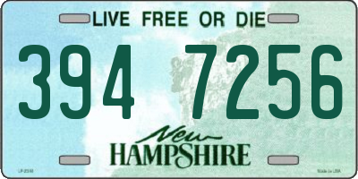 NH license plate 3947256