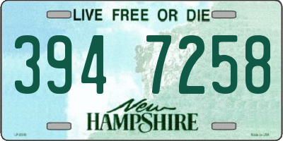 NH license plate 3947258