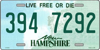 NH license plate 3947292