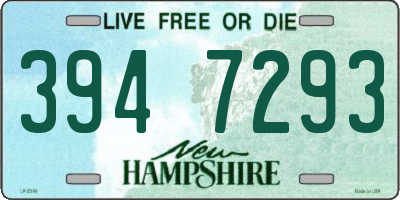 NH license plate 3947293