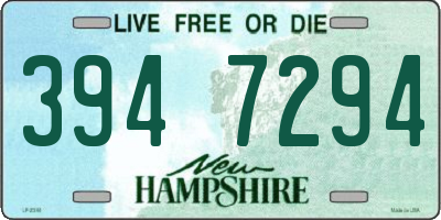 NH license plate 3947294