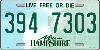 NH license plate 3947303