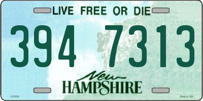 NH license plate 3947313