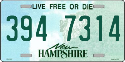 NH license plate 3947314
