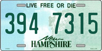 NH license plate 3947315