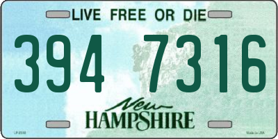 NH license plate 3947316