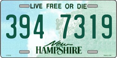 NH license plate 3947319