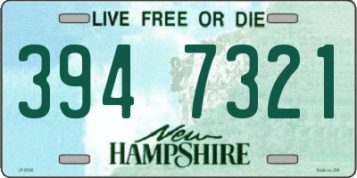 NH license plate 3947321