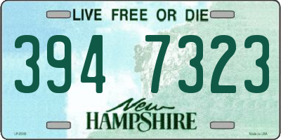 NH license plate 3947323