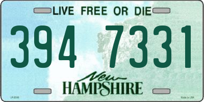 NH license plate 3947331