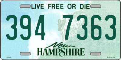 NH license plate 3947363