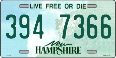 NH license plate 3947366