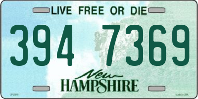 NH license plate 3947369