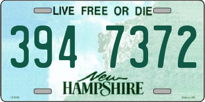NH license plate 3947372