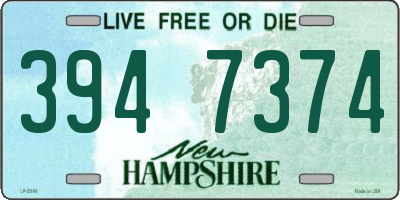 NH license plate 3947374