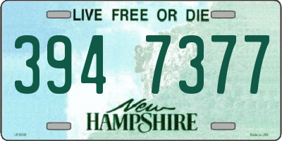 NH license plate 3947377