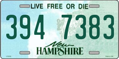 NH license plate 3947383