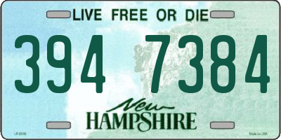 NH license plate 3947384