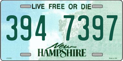 NH license plate 3947397