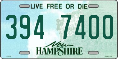 NH license plate 3947400