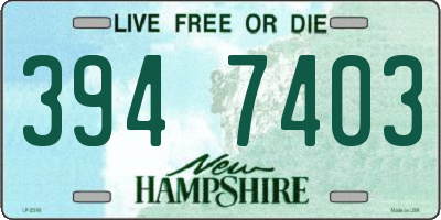 NH license plate 3947403