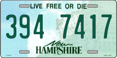 NH license plate 3947417