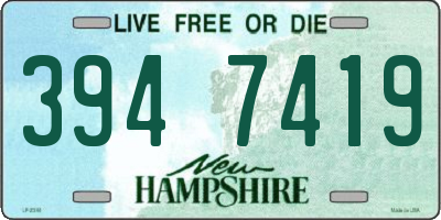 NH license plate 3947419
