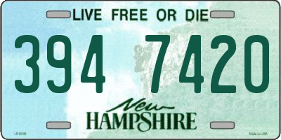 NH license plate 3947420