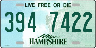 NH license plate 3947422