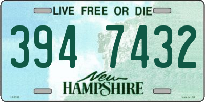 NH license plate 3947432