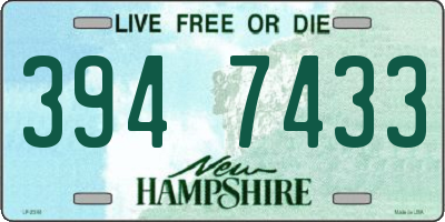 NH license plate 3947433