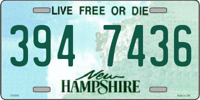 NH license plate 3947436