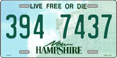 NH license plate 3947437