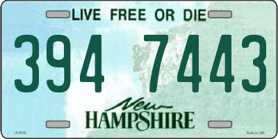 NH license plate 3947443