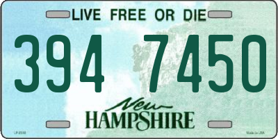 NH license plate 3947450