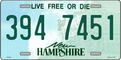 NH license plate 3947451