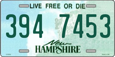 NH license plate 3947453