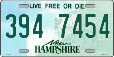 NH license plate 3947454