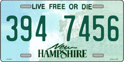 NH license plate 3947456