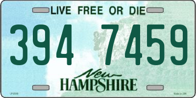 NH license plate 3947459