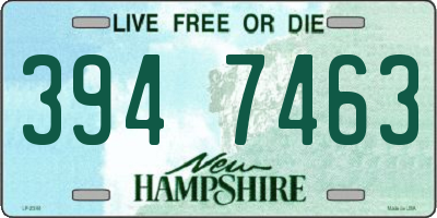 NH license plate 3947463