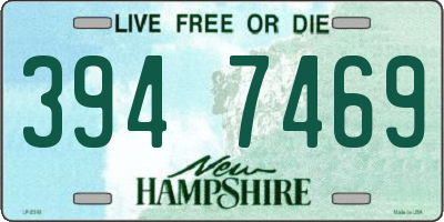 NH license plate 3947469