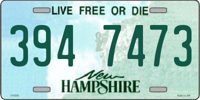 NH license plate 3947473
